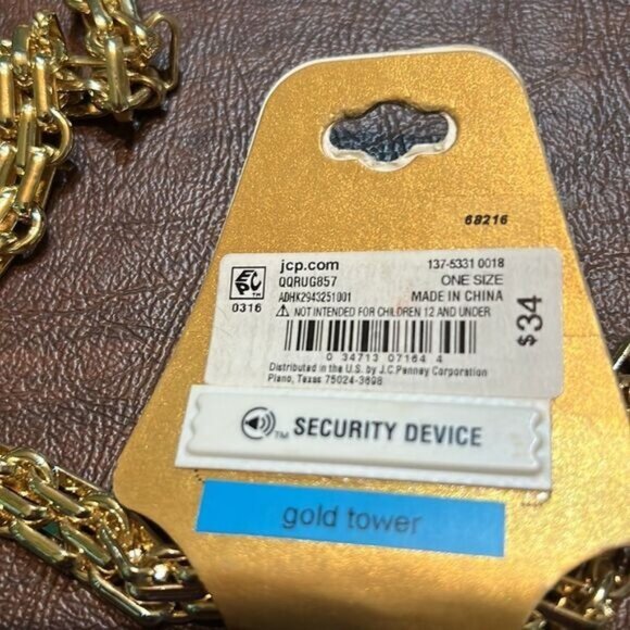 Monet Gold Tone Chain Link Necklace - Picture 7 of 7